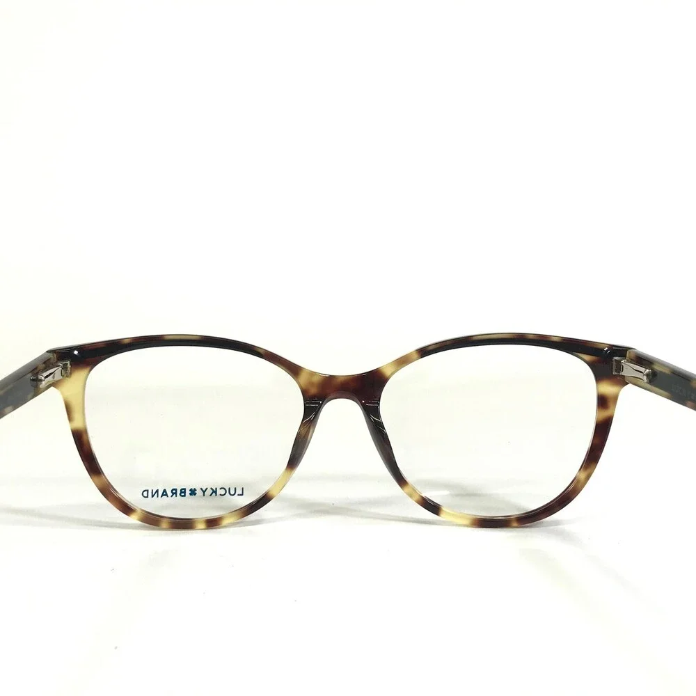 Lucky Brand Eyeglasses Frames D223 TORTOISE Brown Black Round Cat Eye 53-17-140